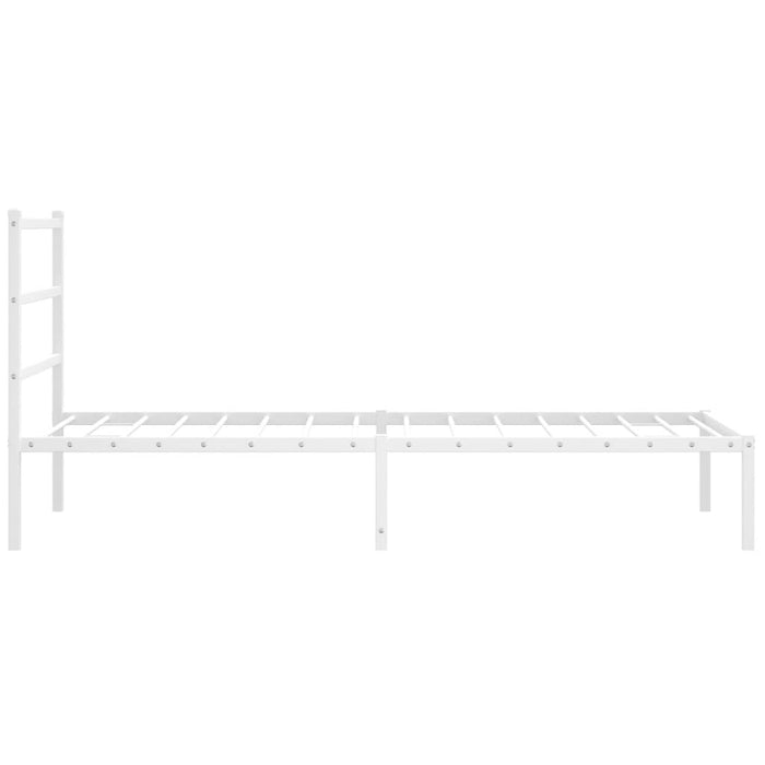Cadru de pat din metal cu tăblie, alb, 100x200 cm - WALTI WALTI