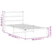 Cadru de pat din metal cu tăblie, alb, 100x200 cm - WALTI WALTI