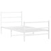 Cadru de pat metalic cu tăblie de cap/picioare- alb 107x203 cm - WALTI WALTI