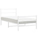 Cadru de pat metalic cu tăblie de cap/picioare- alb 107x203 cm - WALTI WALTI