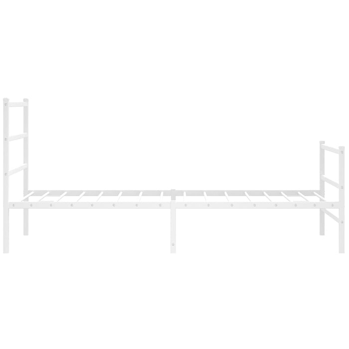 Cadru de pat metalic cu tăblie de cap/picioare- alb 107x203 cm - WALTI WALTI