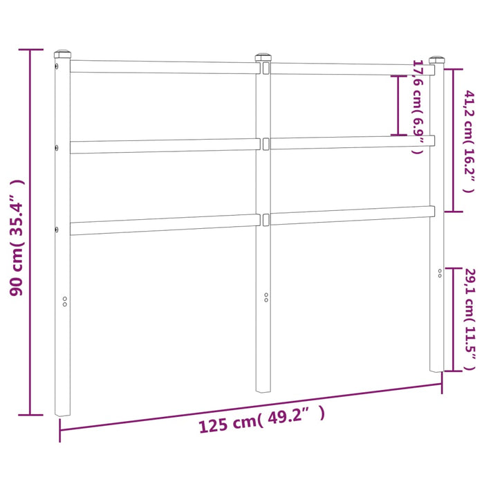 Tăblie de pat metalică, alb, 120 cm - WALTI WALTI