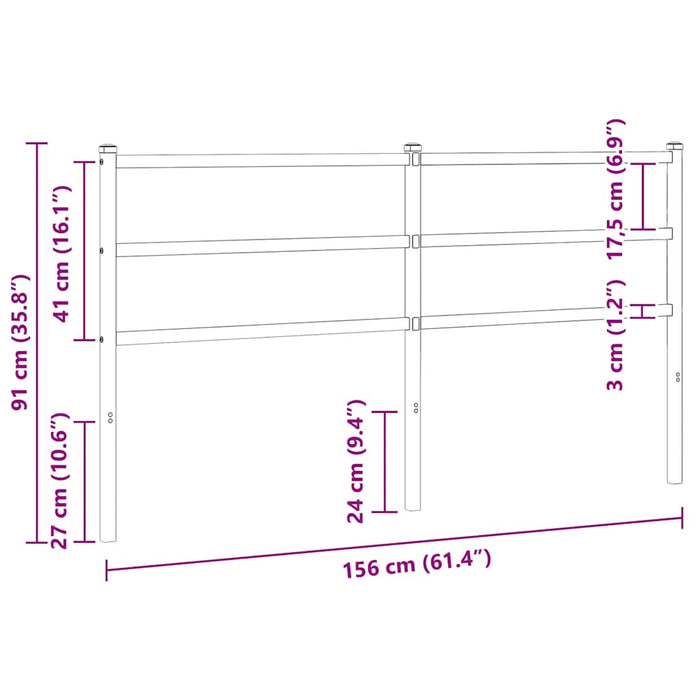 Tăblie de pat de schimb metalică, alb, 150 cm WALTI