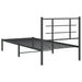 Cadru de pat metalic cu tăblie, negru, 90x190 cm - WALTI WALTI