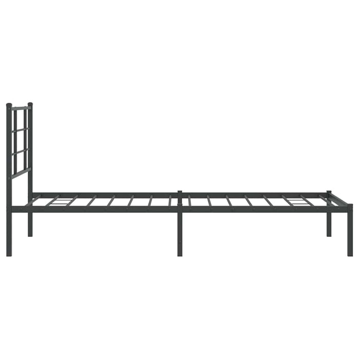 Cadru pat metalic cu tăblie, negru, 90x200 cm - WALTI WALTI