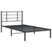 Cadru de pat din metal cu tăblie, negru, 107x203 cm - WALTI WALTI