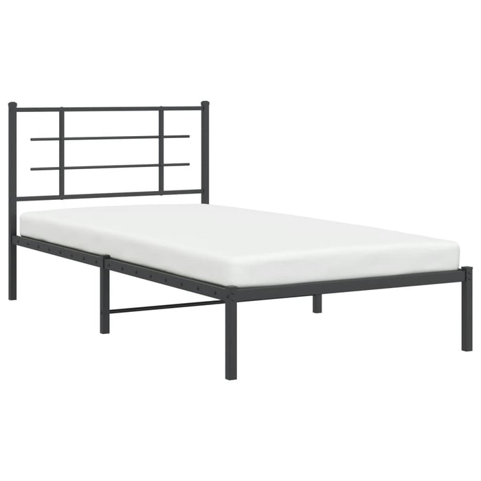 Cadru de pat din metal cu tăblie, negru, 107x203 cm - WALTI WALTI