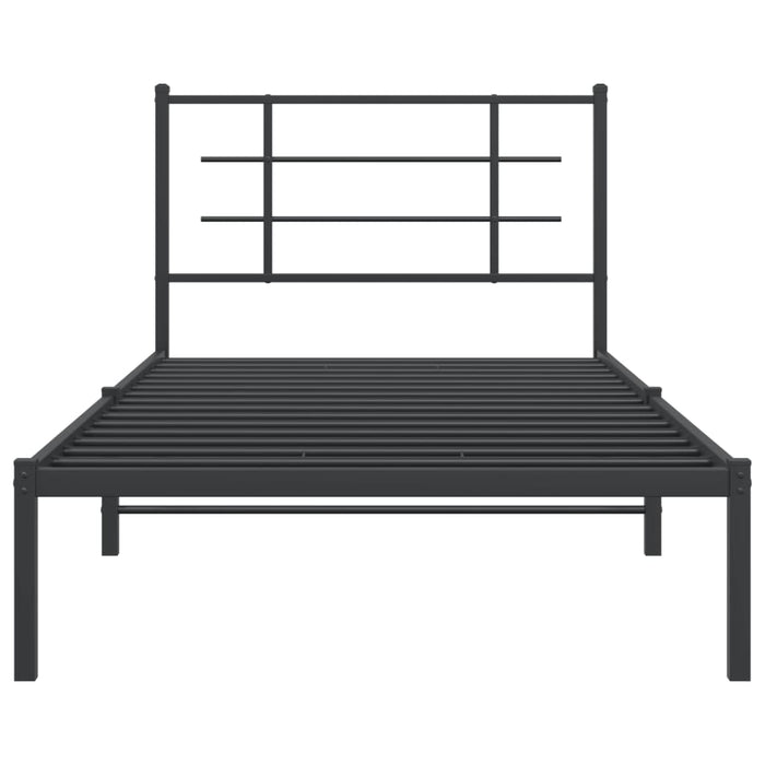 Cadru de pat din metal cu tăblie, negru, 107x203 cm - WALTI WALTI