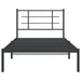 Cadru de pat din metal cu tăblie, negru, 107x203 cm - WALTI WALTI