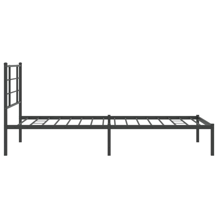 Cadru de pat din metal cu tăblie, negru, 107x203 cm - WALTI WALTI