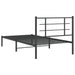 Cadru de pat din metal cu tăblie, negru, 107x203 cm - WALTI WALTI