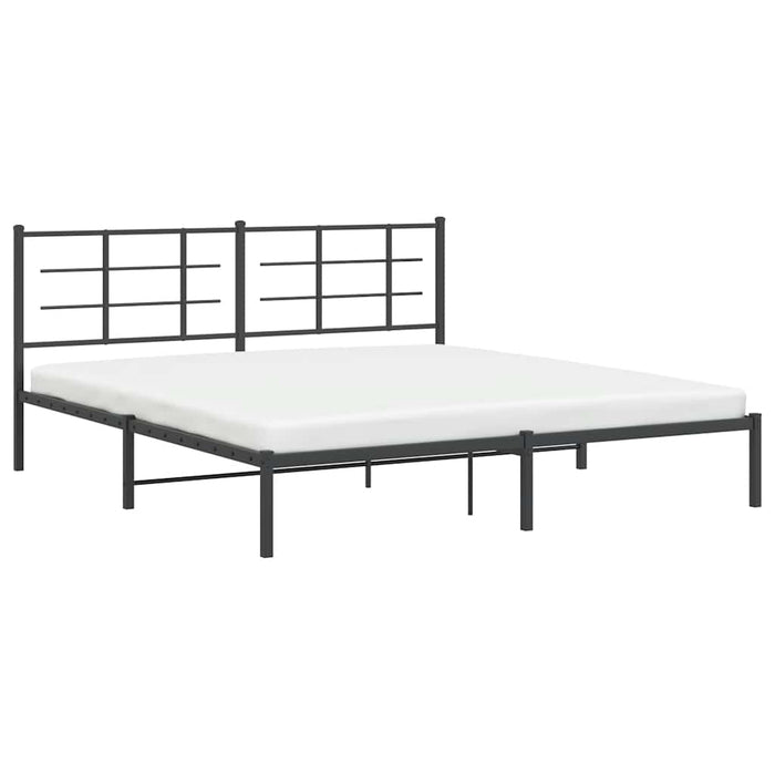 Cadru de pat metalic cu tăblie, negru, 183x213 cm - WALTI WALTI