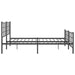 Cadru pat metalic cu tăblii de cap/picioare, negru, 183x213 cm - WALTI WALTI