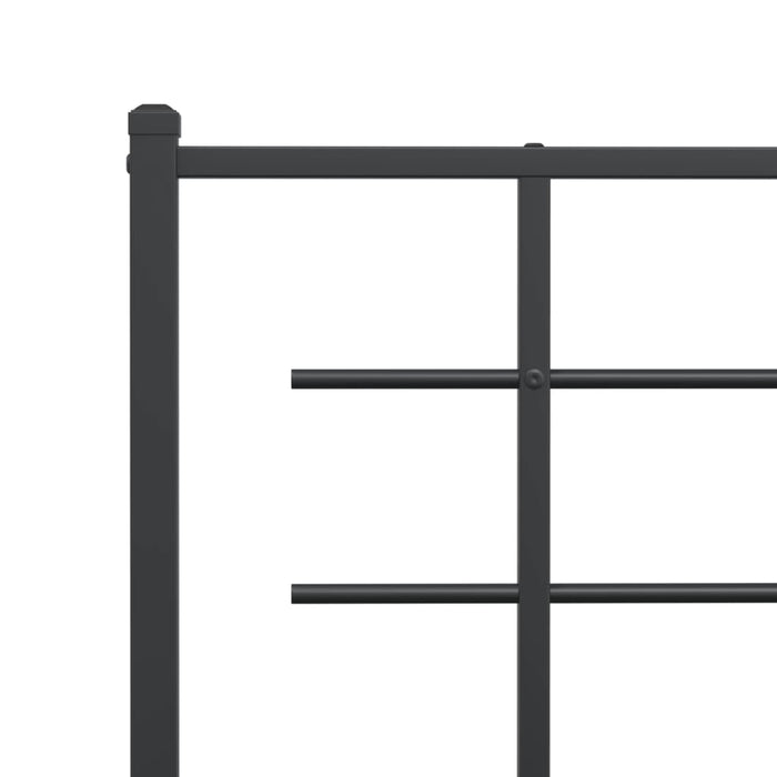 Tăblie de pat de schimb metalică, negru, 193 cm WALTI