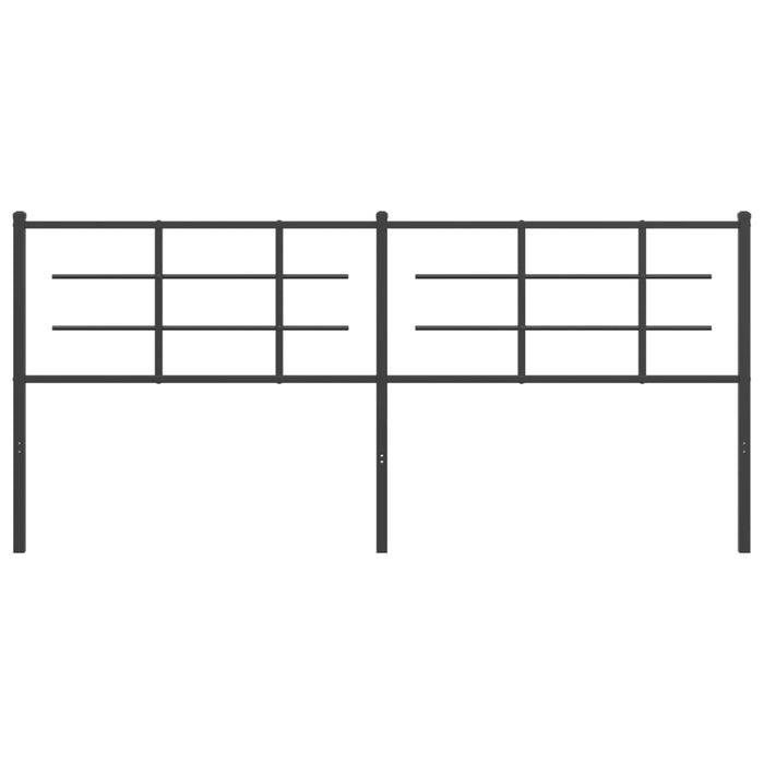 Tăblie de pat de schimb metalică, negru, 200 cm WALTI