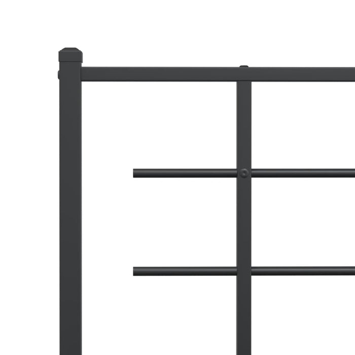 Tăblie de pat de schimb metalică, negru, 200 cm WALTI