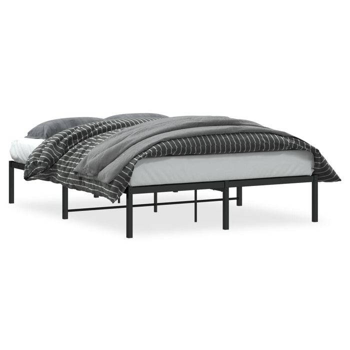 Cadru pat metalic, negru, 135x190 cm - WALTI WALTI
