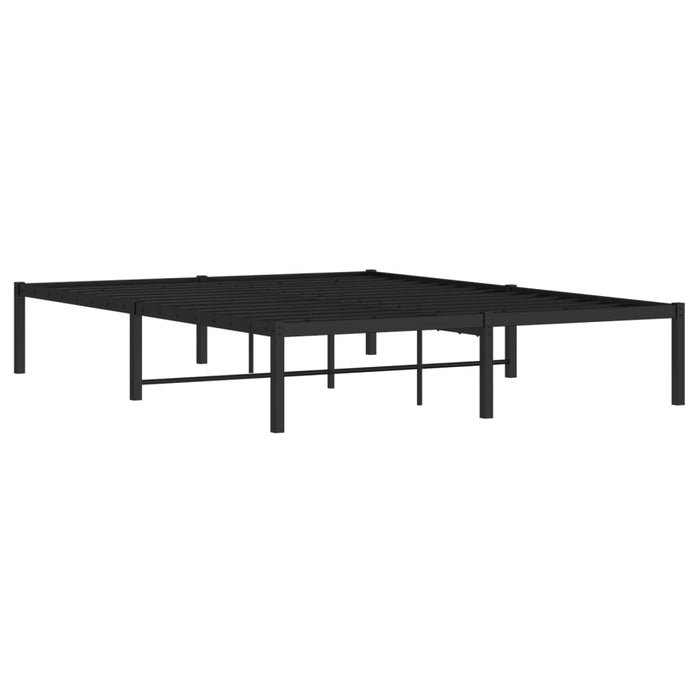 Cadru pat metalic, negru, 135x190 cm - WALTI WALTI