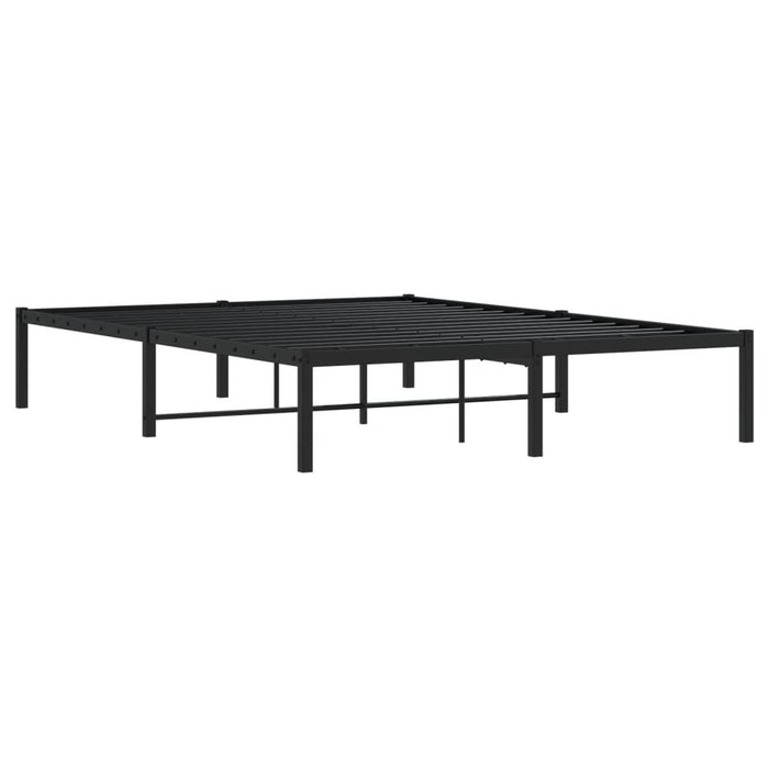 Cadru pat metalic, negru, 135x190 cm - WALTI WALTI