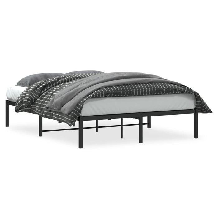 Cadru pat metalic, negru, 140x190 cm - WALTI WALTI