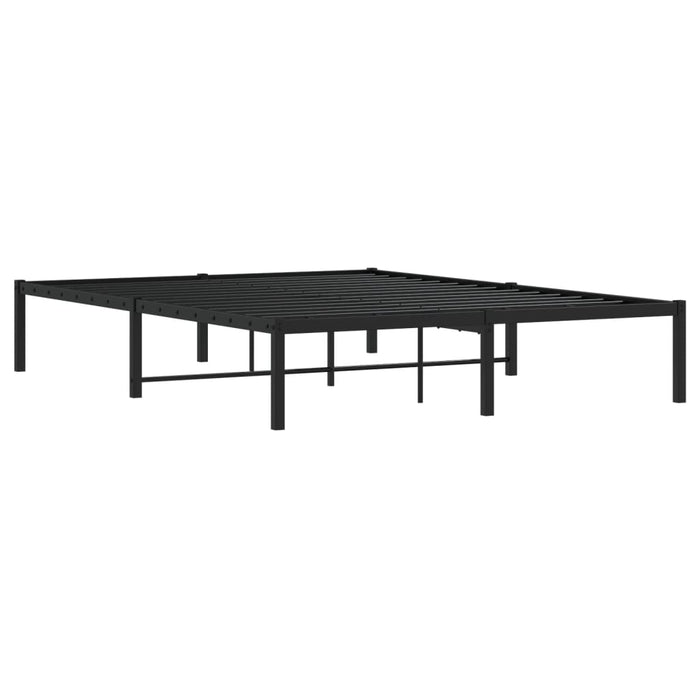 Cadru pat metalic, negru, 140x190 cm - WALTI WALTI