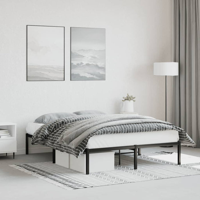 Cadru pat metalic, negru, 140x190 cm - WALTI WALTI