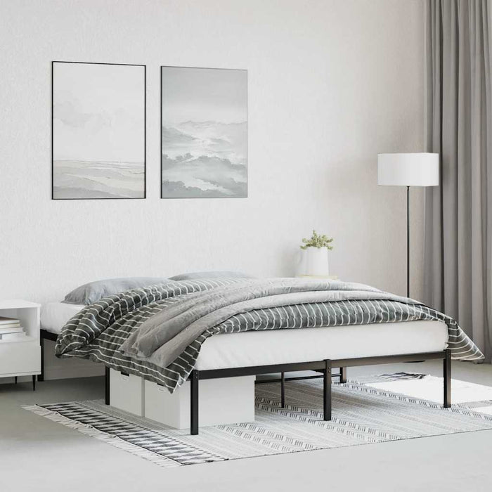 Cadru pat metalic, negru, 160x200 cm - WALTI WALTI