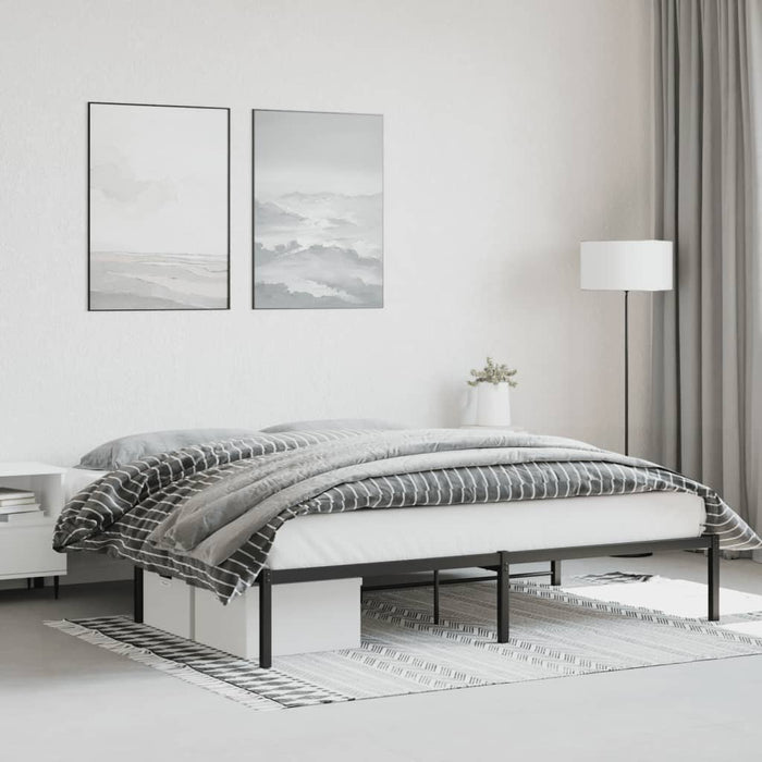 Cadru pat metalic, negru, 180x200 cm - WALTI WALTI