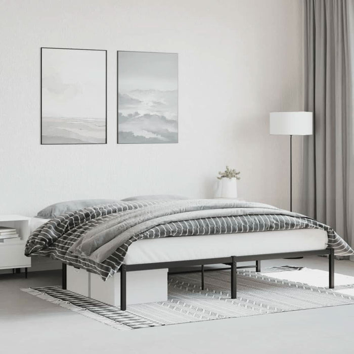 Cadru pat metalic, negru, 183x213 cm - WALTI WALTI