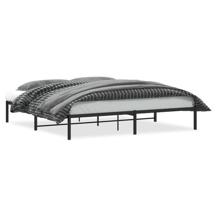 Cadru pat metalic, negru, 200x200 cm - WALTI WALTI