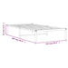 Cadru pat metalic, alb, 107x203 cm - WALTI WALTI