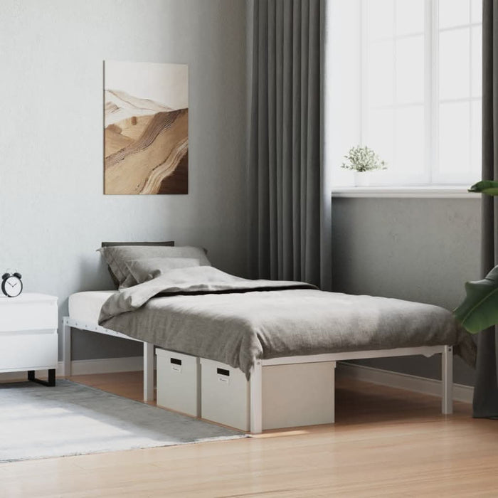 Cadru pat metalic, alb, 107x203 cm - WALTI WALTI