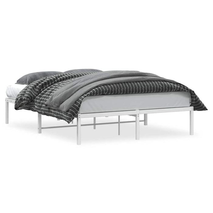 Cadru pat metalic, alb, 135x190 cm - WALTI WALTI