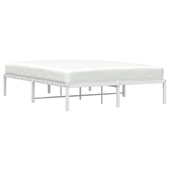 Cadru pat metalic, alb, 135x190 cm - WALTI WALTI