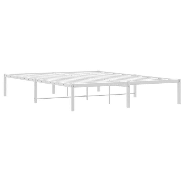Cadru pat metalic, alb, 150x200 cm - WALTI WALTI