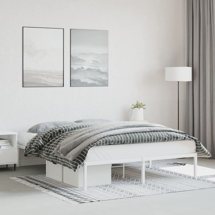 Cadru pat metalic, alb, 150x200 cm - WALTI WALTI