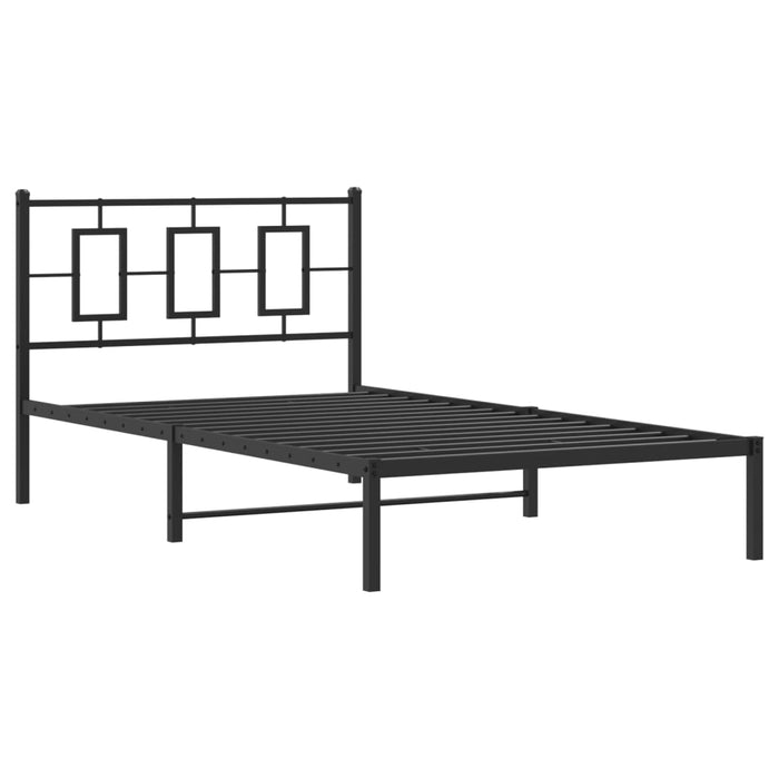 Cadru de pat din metal cu tăblie, negru, 107x203 cm - WALTI WALTI