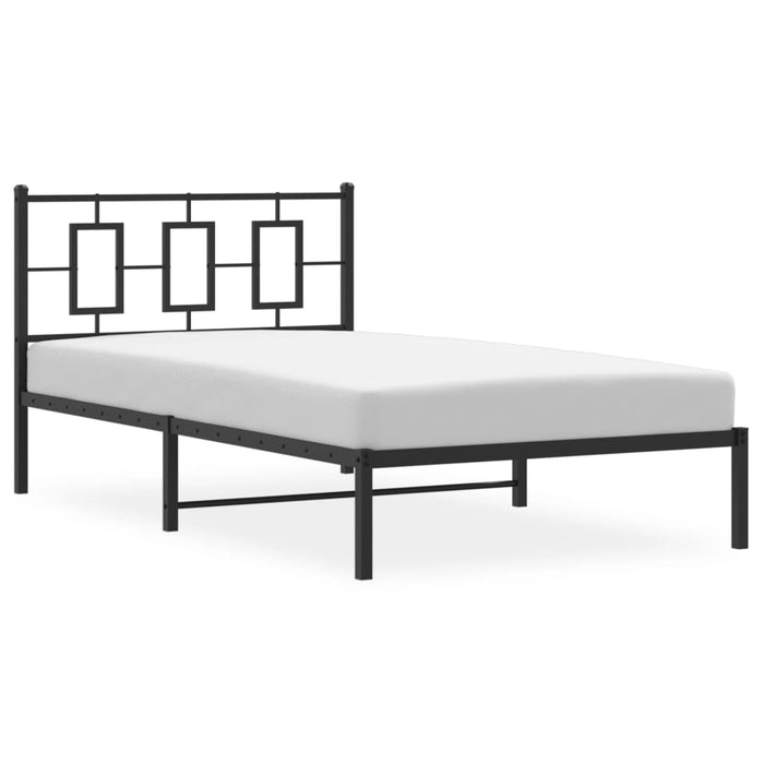 Cadru de pat din metal cu tăblie, negru, 107x203 cm - WALTI WALTI