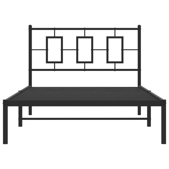 Cadru de pat din metal cu tăblie, negru, 107x203 cm - WALTI WALTI
