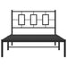 Cadru de pat din metal cu tăblie, negru, 107x203 cm - WALTI WALTI