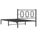 Cadru de pat din metal cu tăblie, negru, 107x203 cm - WALTI WALTI