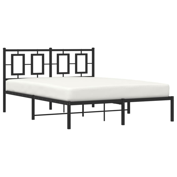 Cadru de pat metalic cu tăblie, negru, 135x190 cm - WALTI WALTI