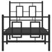 Cadru pat metalic cu tăblii de cap/picioare, negru, 75x190 cm - WALTI WALTI