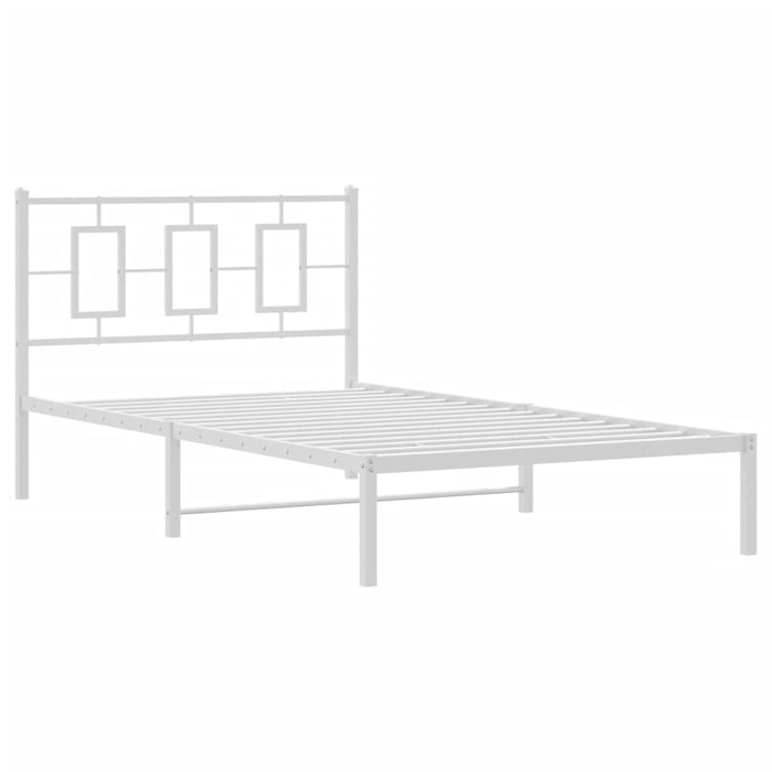Cadru de pat din metal cu tăblie, alb, 107x203 cm - WALTI WALTI