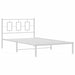 Cadru de pat din metal cu tăblie, alb, 107x203 cm - WALTI WALTI
