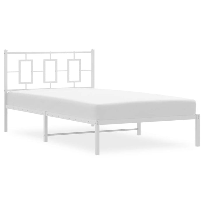 Cadru de pat din metal cu tăblie, alb, 107x203 cm - WALTI WALTI