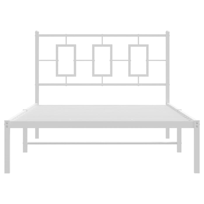 Cadru de pat din metal cu tăblie, alb, 107x203 cm - WALTI WALTI