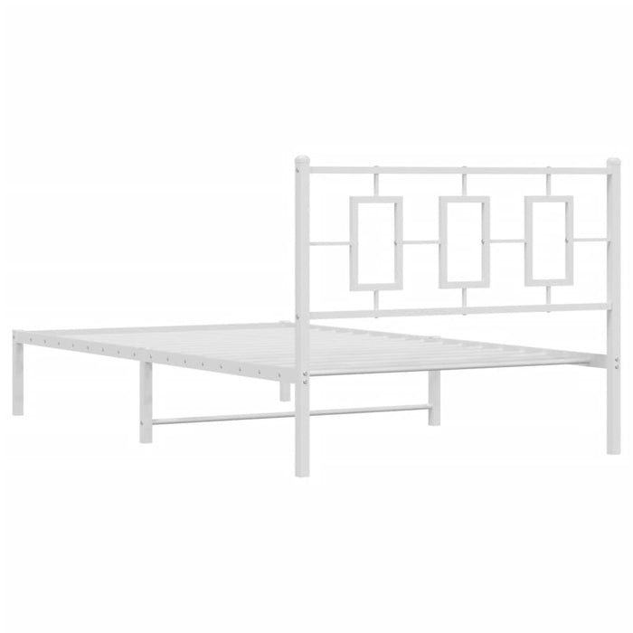 Cadru de pat din metal cu tăblie, alb, 107x203 cm - WALTI WALTI
