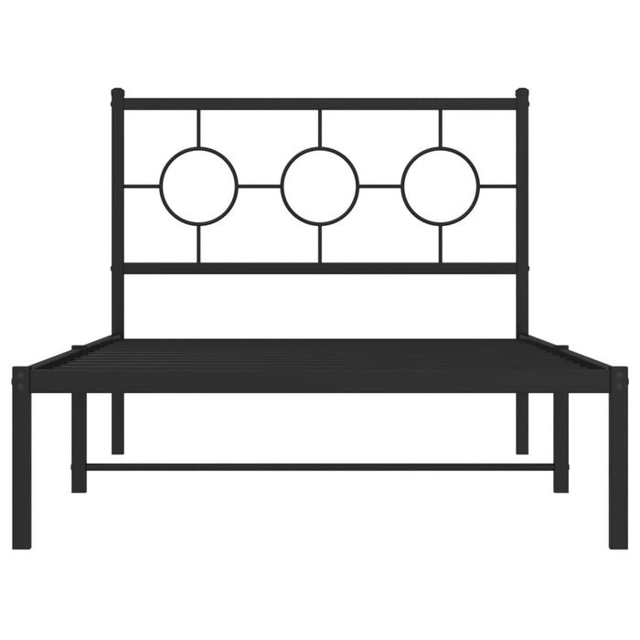 Cadru de pat din metal cu tăblie, negru, 100x200 cm - WALTI WALTI