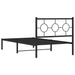 Cadru de pat din metal cu tăblie, negru, 100x200 cm - WALTI WALTI